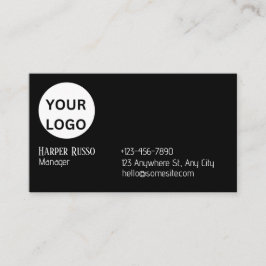 Tarjeta De Visita logotipo personalizado negro