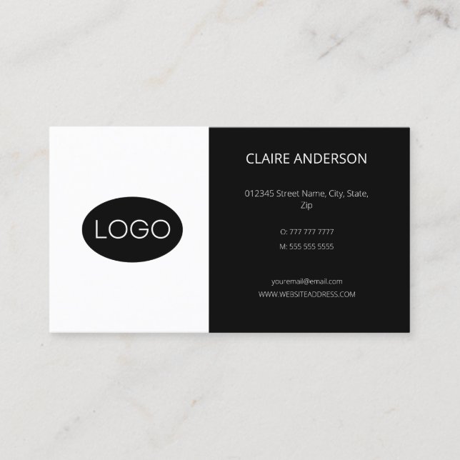 Tarjeta De Visita Logotipo Personalizado personalizado (Anverso)