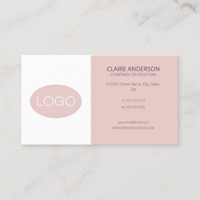 Tarjeta De Visita Logotipo Personalizado personalizado (Anverso)