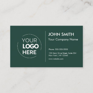 Tarjeta De Visita Logotipo personalizado Profesional Esmeralda Minim