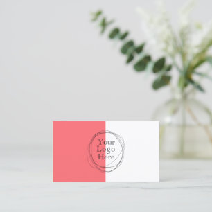 Tarjeta De Visita Logotipo personalizado Rosa Minimalista moderno