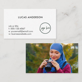 Tarjeta De Visita Logotipo personalizado simple moderno minimalista 