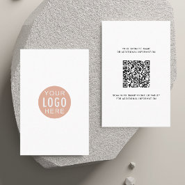 Tarjeta De Visita Logotipo personalizado y código QR DIY Moderno