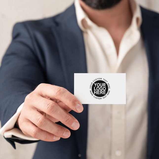 Tarjeta De Visita logotipo personalizado y texto blanco o cualquier  (Subido por el creador)