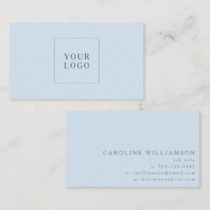 Tarjeta De Visita Logotipo profesional azul minimalista moderno simp