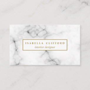 Tarjeta De Visita Logotipo profesional blanco femenino del mármol e
