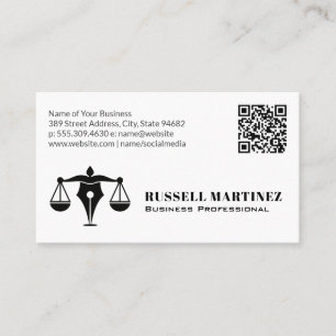 Tarjeta De Visita Logotipo profesional corporativo   Código QR