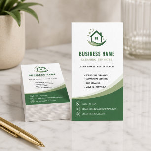 Tarjeta De Visita Logotipo profesional de servicios de limpieza mode