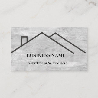 Tarjeta De Visita Logotipo Profesional de Techo de Bienes Raíces