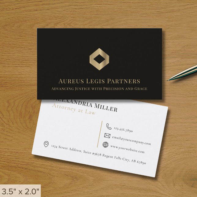 Tarjeta De Visita Logotipo profesional elegante de lujo (Subido por el creador)