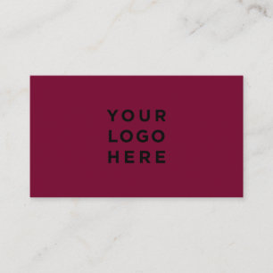 Tarjeta De Visita Logotipo profesional minimalista Moda roja del vin