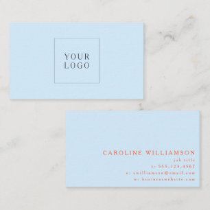 Tarjeta De Visita Logotipo profesional minimalista moderno naranja a