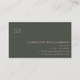 Tarjeta De Visita Logotipo profesional minimalista simple moderno ve