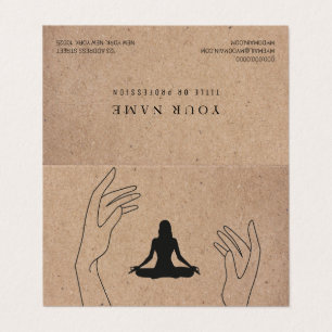 Tarjeta De Visita Logotipo profesional mínimo espiritual Yoga