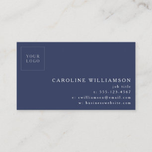 Tarjeta De Visita Logotipo profesional minimo simple moderno Navy az
