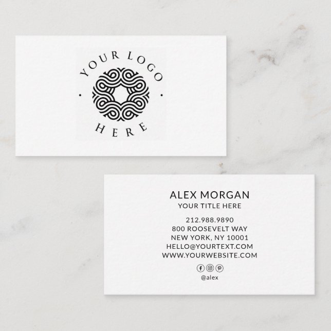 Tarjeta De Visita Logotipo Profesional Moderno  (Anverso / Reverso)