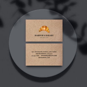 Tarjeta De Visita Logotipo profesional moderno de Croissant