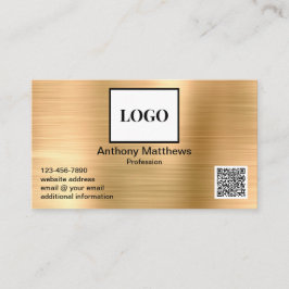 Tarjeta De Visita Logotipo profesional moderno para añadir oro y cód