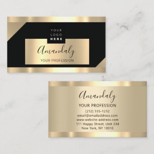 Tarjeta De Visita Logotipo profesional moderno para maquillaje