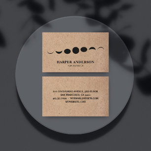 Tarjeta De Visita Logotipo profesional Monograma Negro Moon