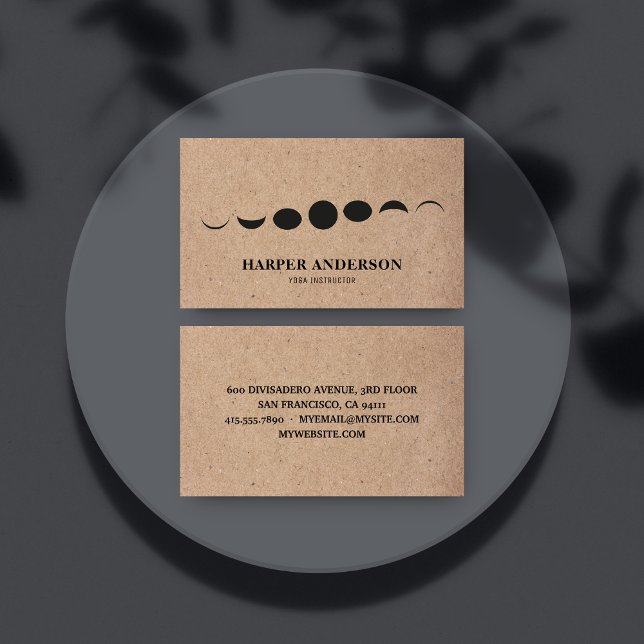 Tarjeta De Visita Logotipo profesional Monograma Negro Moon (Subido por el creador)