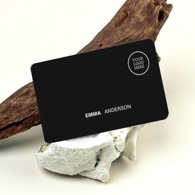 Tarjeta De Visita logotipo profesional Negrita Código Qr negro negri (Professional Business logo Bold black Qr Code Business Card)