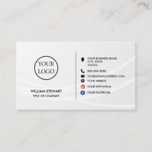 Tarjeta De Visita Logotipo profesional Sitio web de medios sociales 