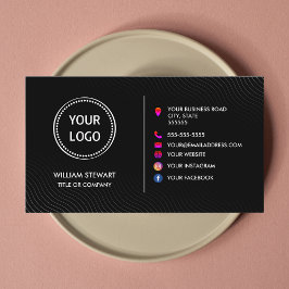 Tarjeta De Visita Logotipo profesional Sitio web de medios sociales 