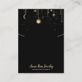 Tarjeta De Visita *~* Logotipo QR Cosmic Moon Jewelry Earring Neckli
