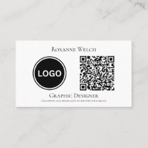 Logotipo redondo Código QR Empresa comercial Mínim