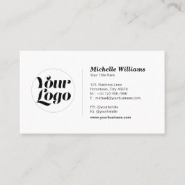 Tarjeta De Visita Logotipo redondo personalizado Profesional Moderno