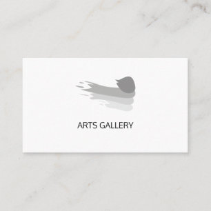 Tarjeta De Visita Logotipo regular de pinceles de arte Naranja