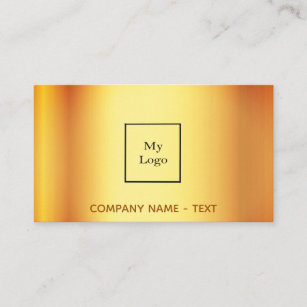 Tarjeta De Visita Logotipo Relieve metalizado oro glam metálico mini