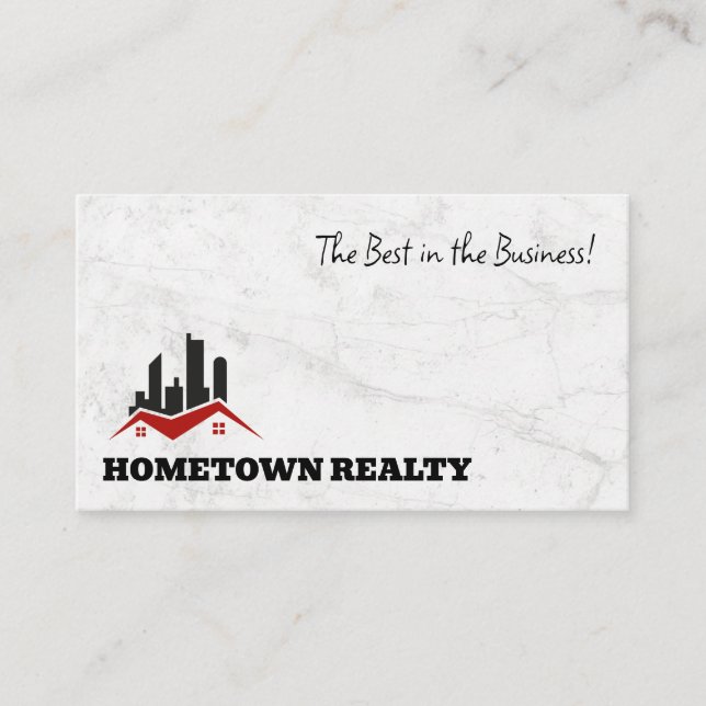 Tarjeta De Visita Logotipo residencial comercial | Bienes inmuebles (Anverso)