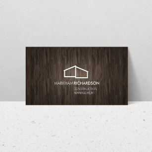Tarjeta De Visita Logotipo residencial moderno II Madera marrón