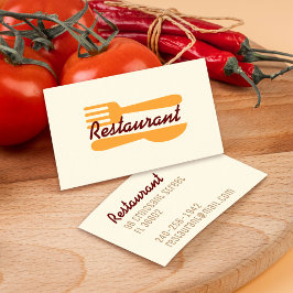 Tarjeta De Visita Logotipo retro vintage Cocina Business & Restauran