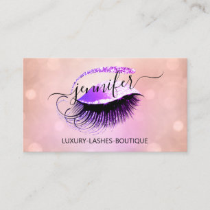 Tarjeta De Visita Logotipo rosa de código QR para maquillaje profes