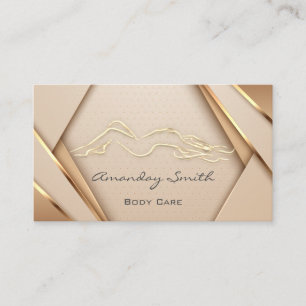 Tarjeta De Visita Logotipo Rosa Gold Body Care SPA Bienestar