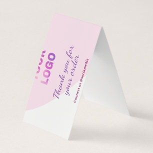 Tarjeta De Visita Logotipo rosa morado conecte con nosotros redes so