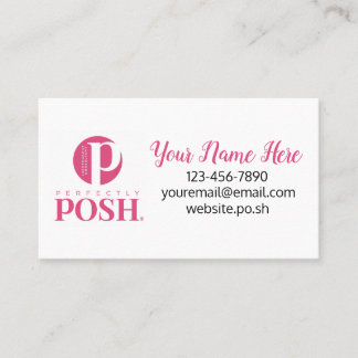 Tarjeta De Visita Logotipo rosa muy simple