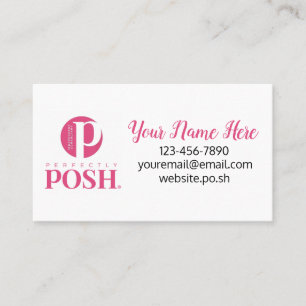 Tarjeta De Visita Logotipo rosa muy simple