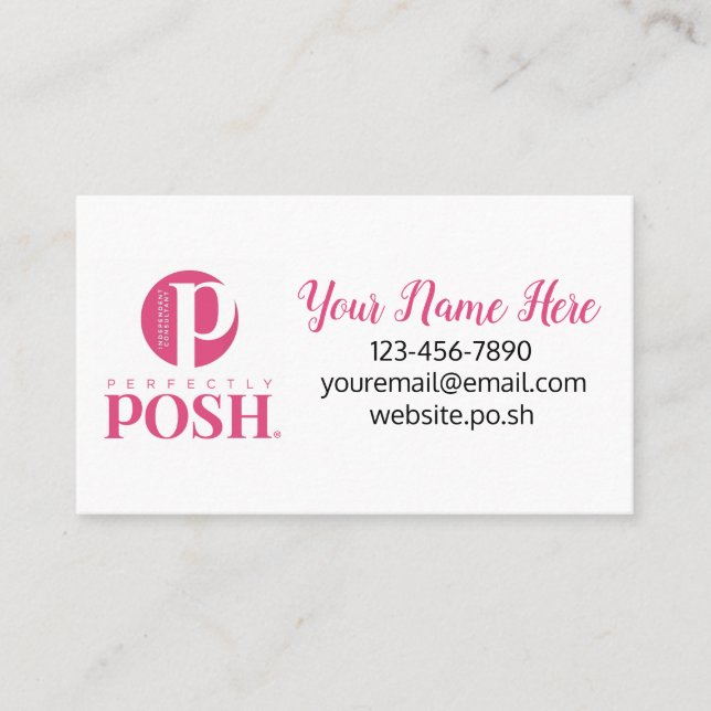 Tarjeta De Visita Logotipo rosa muy simple (Anverso)
