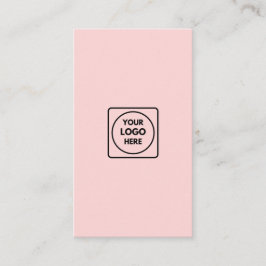 Tarjeta De Visita Logotipo Rosa Rubor | Diseño Moderno Vertical Eleg