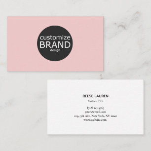 Tarjeta De Visita Logotipo rosa simple Y moderno