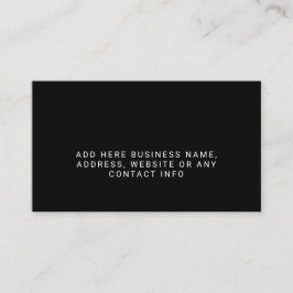 Tarjeta De Visita Logotipo simple de la compañía - Negro total