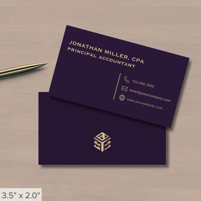 Tarjeta De Visita Logotipo simple de Luxe (Subido por el creador)