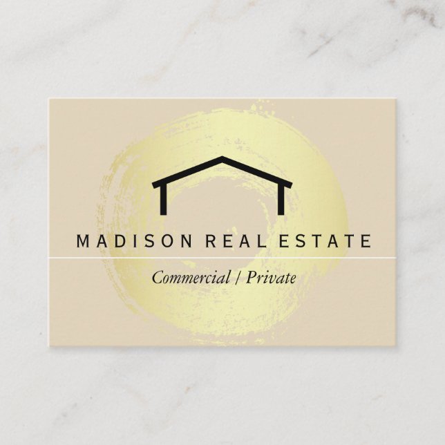 Tarjeta De Visita Logotipo simple (gris) / House (Anverso)