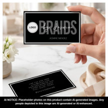 Logotipo Simple Moderno Peinadora de Trenzas Negro