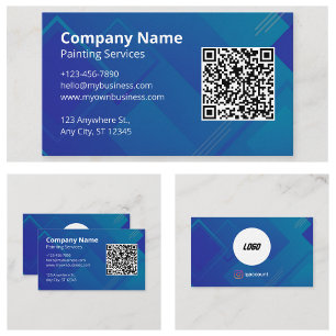 Tarjeta De Visita Logotipo simple y elegante escaneable con código Q
