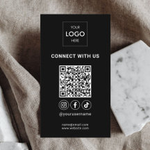 Logotipo sofisticado de código QR para medios soci